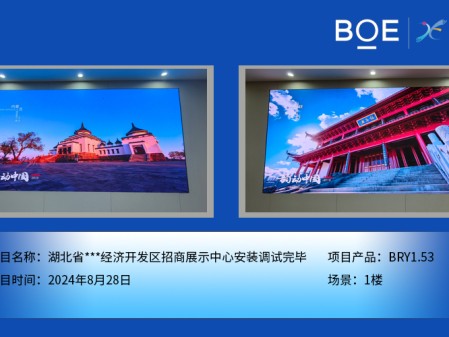 湖北省***經(jīng)濟(jì)開(kāi)發(fā)區(qū)招商展示中心安裝調(diào)試完畢